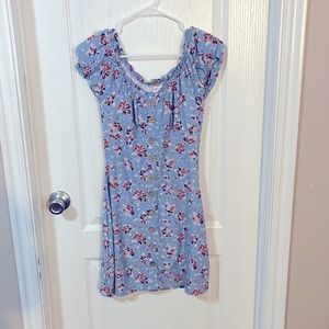 Super soft dress, knee length, baby blue